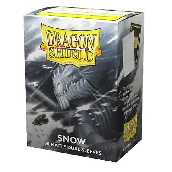 Dragon Shield - Standard Size Dual Matte Sleeves (100 Sleeves) Snow / Hvit