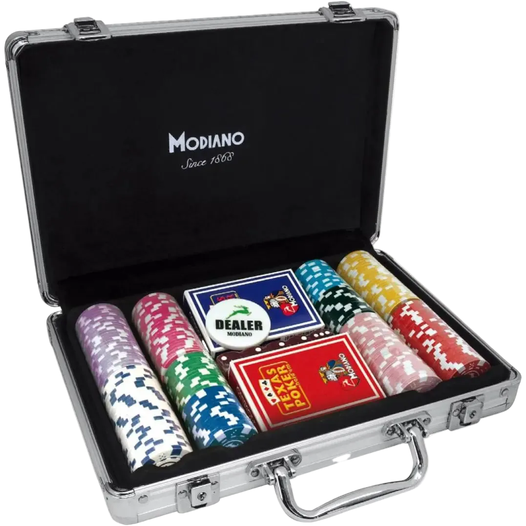 Poker sett med koffert