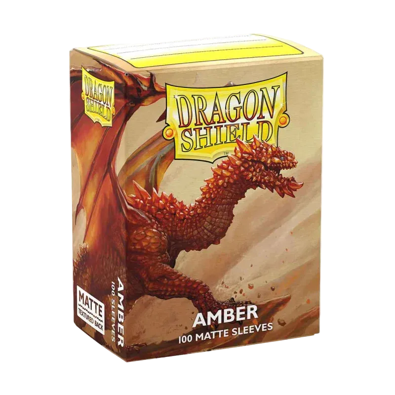 Dragon Shield - Standard Size Matte Sleeves (100 Sleeves) - Amber
