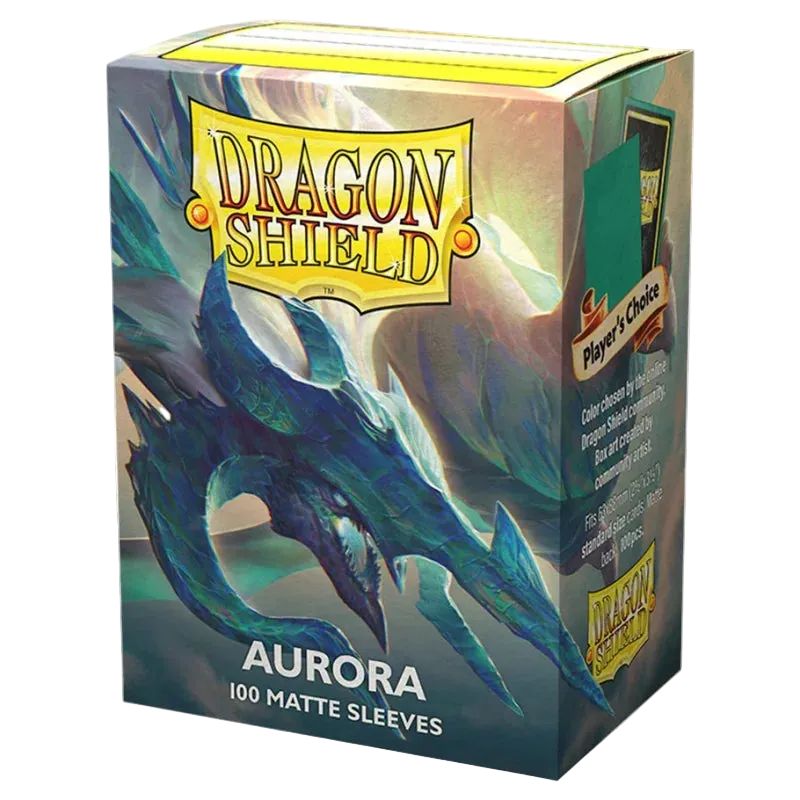 Dragon Shield - Standard Size Matte Sleeves (100 Sleeves) - Aurora / Mint
