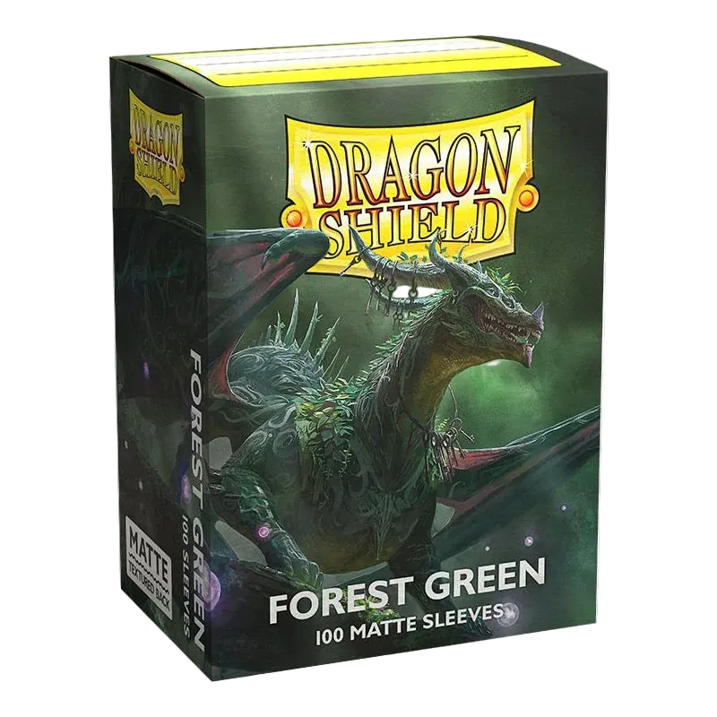 Dragon Shield - Standard Size Matte Sleeves (100 Sleeves) - Forest Green / Grønn