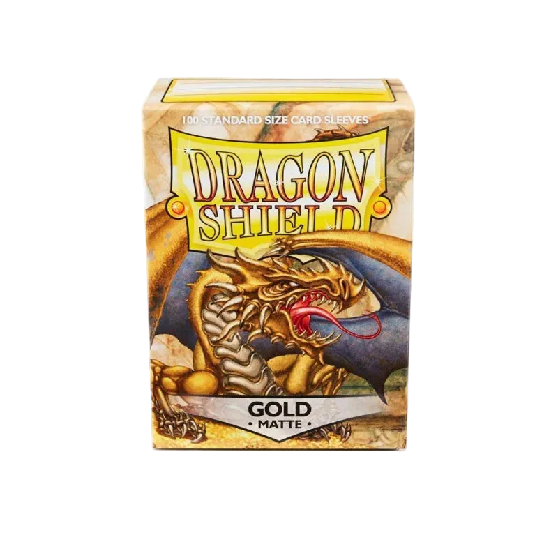 Dragon Shield - Standard Size Matte Sleeves (100 Sleeves) - Gold / Gull