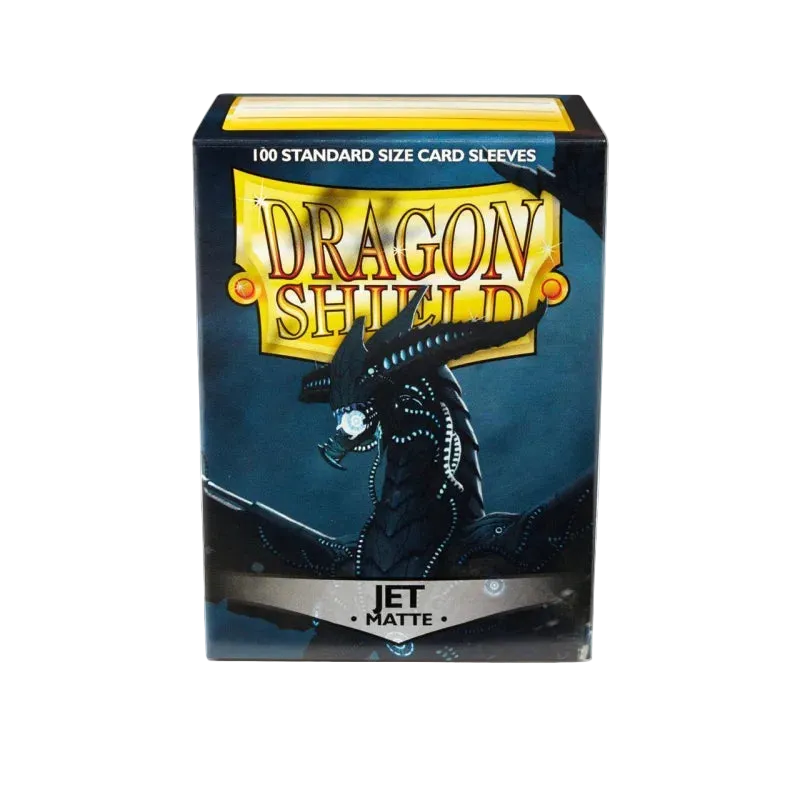 Dragon Shield - Standard Size Matte Sleeves (100 Sleeves) Jet / Sort