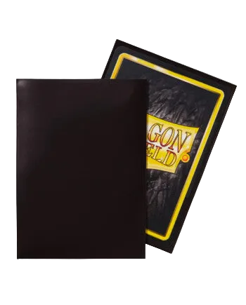 Matte Black Standard Size Dragon Shield Sleeves (100) -Sort