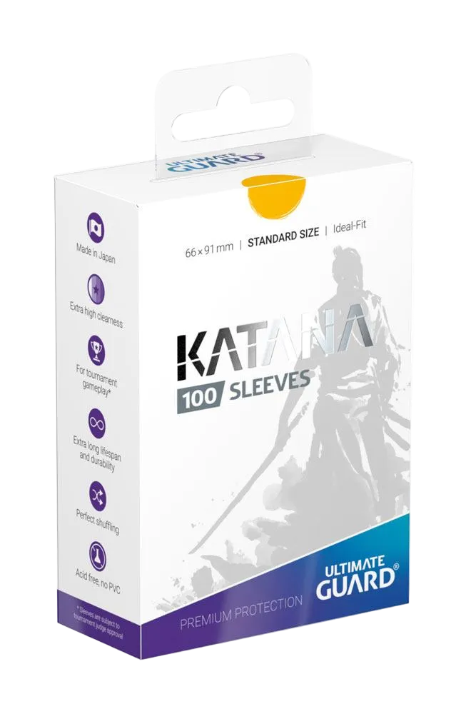 Ultimate Guard Katana Sleeves - Standard Size (100 Sleeves) - Yellow / Gul