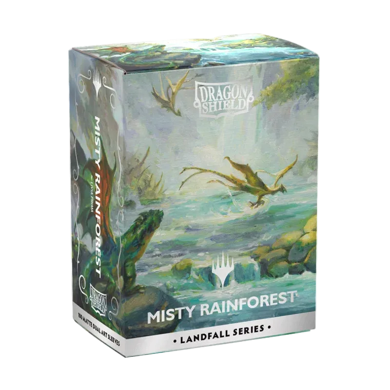 Dragon Shield - Standard Size Sleeves (100 Sleeves) Matte Dual Art - Misty Rainforest