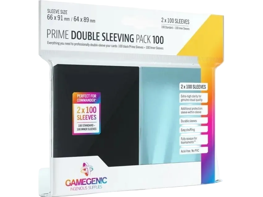 GameGenic Prime dobbelt sleeve pack 100 sort
