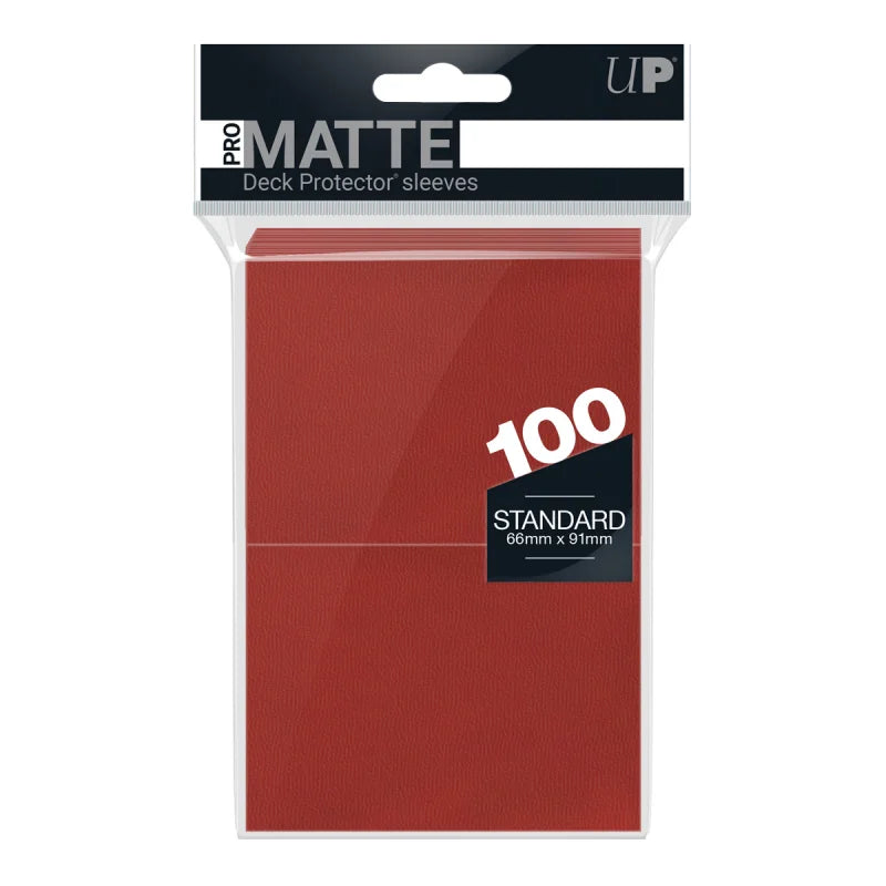 Ultra Pro - Standard Sleeves - Pro Matte (100 Sleeves) - Red/ Rød