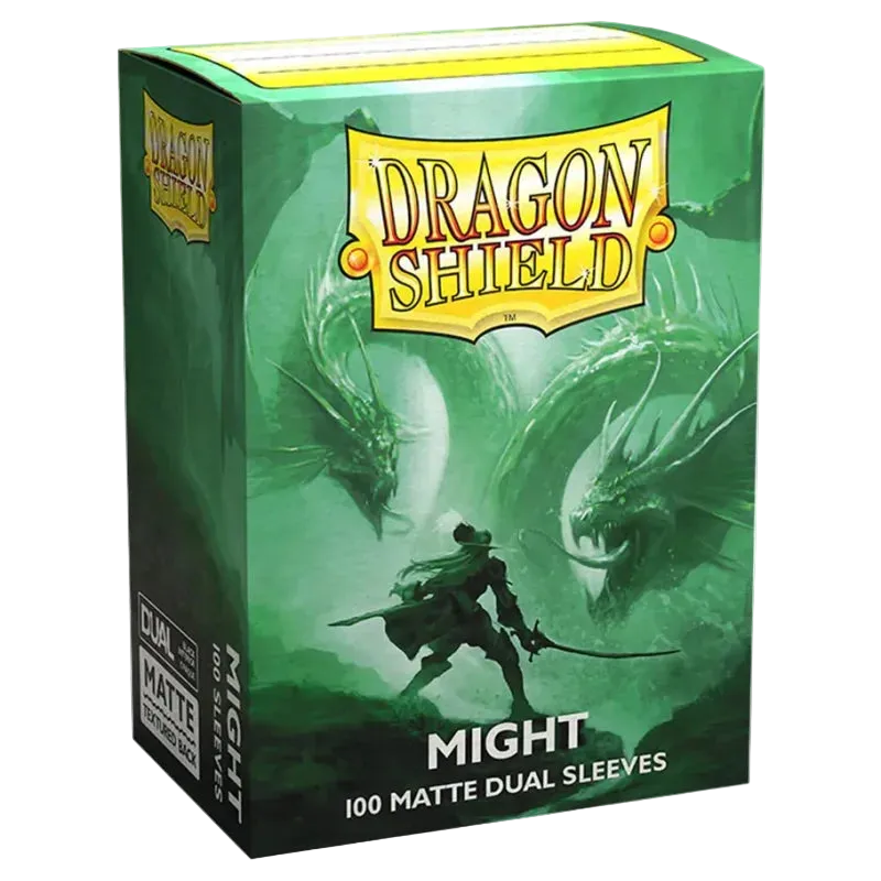 Dragon Shield - Standard Size Dual Matte Sleeves (100 Sleeves) Might / Grønn
