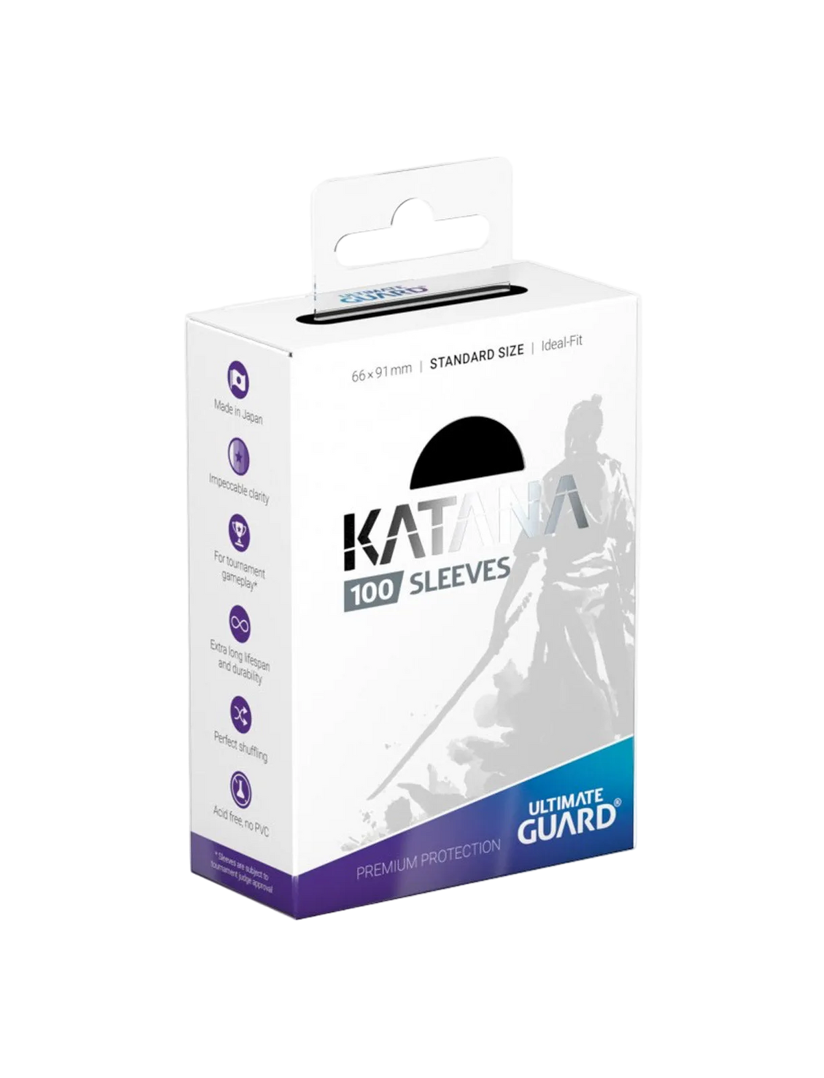 Ultimate Guard Katana Sleeves - Standard Size (100 Sleeves) - Black
