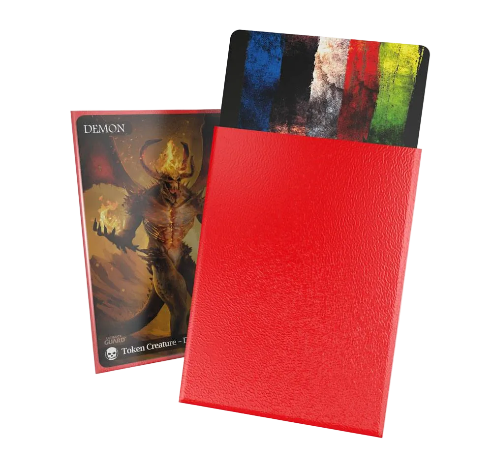 Ultimate Guard Cortex Sleeves Matte - Standard Size (100 Sleeves) - Red / Rød