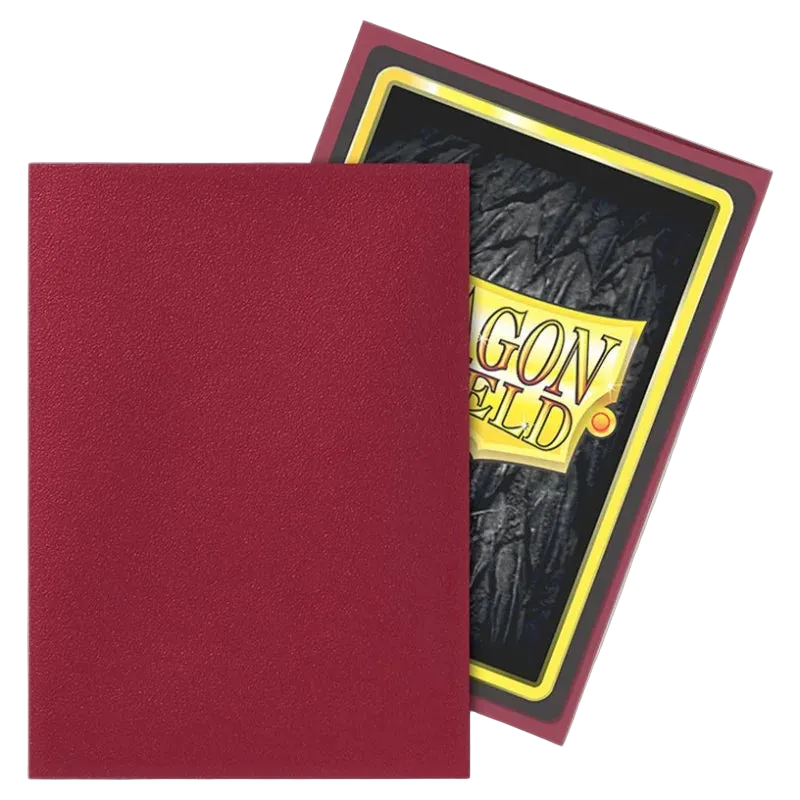 Dragon Shield - Standard Size Matte Sleeves (100 Sleeves) - Blood Red / Rød