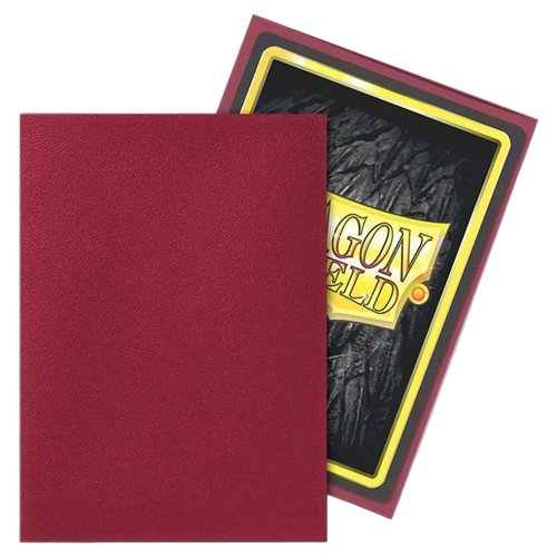 Dragon Shield - Standard Size Matte Sleeves (100 Sleeves) - Blood Red / Rød