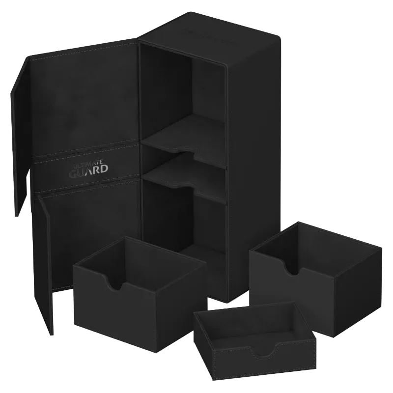 Ultimate Guard - Twin Flip`n`Tray 266+ Xenoskin - Black / Svart