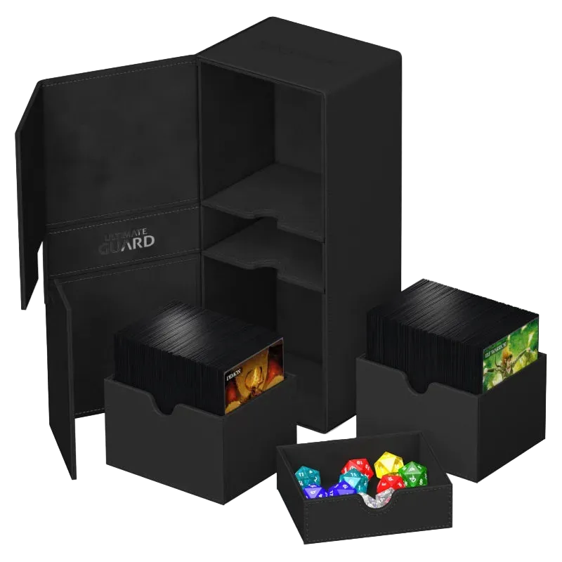 Ultimate Guard - Twin Flip`n`Tray 266+ Xenoskin - Black / Svart